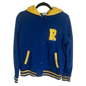 Riverdale High Archie Cheer Girls Varsity Jacket Blue & Yellow Women's Large